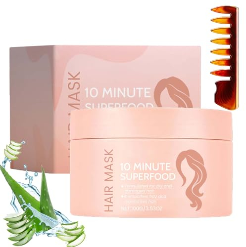 Glimmer 10-Minute Vitamin-Infusion Hair Mask, 10 Minute Superfood Hair Mask, Glimmr Hair Mask for Thicker, Fuller, Softer Hair,for Dry or Damaged Hair (1pc)