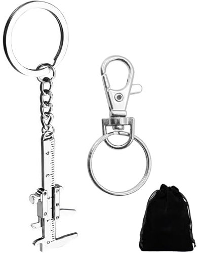 Llavero de herramienta regalo para hombres y mujeres - Llavero de calibrador ajustable Lindo llavero de herramienta colgante, mini calibrador de pinza, accesorios para bricolaje