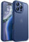 CANSHN Matte for iPhone 16 Pro Case, Upgraded [Full Camera Protection] [Translucent Matte] Shockproof Protective Phone Case for iPhone 16 Pro 6.3 - Deep Blue