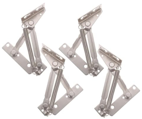 PLAFOPE 2paar Gefederte Scharniere Selbstschließende Türscharniere Deckelstützscharniere Für Schränke Und Sofas Aus Vernickeltem