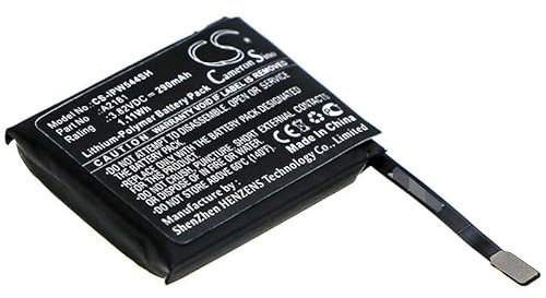 290mAh 1.11Wh Battery Replacement for Apple MWVF2LL A, MWW12LLA, Watch Series 5 44mm Smartwatch fit Part No. A2181