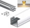 KOSOOM 2 m LED Streifen Profil für Unterputzmontage, 10 Stück, Aluminiumprofilgröße 20 x 15 mm mit mattem Staubschutz, geeignet für LED-Streifen kleiner als 15 mm