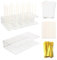 2 Stück Cake Pop Ständer mit 100 Cake Pop Stiele,Transparent Süßigkeiten Ständer,20 Löcher Lutscher Stände,Cake Pop Zubehör,für Hochzeit Geburtstag Dessert Tisch Party Deko