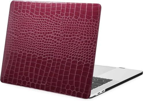 HLAAJJX Hülle Kompatibel mit Neues MacBook Air 13 Zoll M1 Retina Display & Touch ID 2020 2019 2018 A1932 A2179 A2337, Gedrucktes Muster Plastik Hartschale Matt Case,Rotes Krokodil
