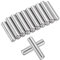QUARKZMAN 50 Stück 6mm x 25mm Regalbodenträger, Regalstifte Zylinderstift, Verstellbare Regalbodenhalter Bodenträger Edelstahl Silber (0,23 x 0,98 Zoll)