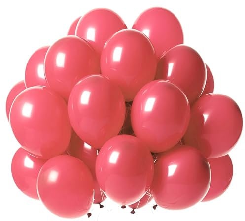UDRKFOPK Ballon Rétro Rose,100 Pcs 10 Pouces Ballons Rétro Rose,Ballon de Baudruche en Latex,Rétro Rose Ballon Fete pour Fête à Thème Filles Anniversaire Baby Shower Mariage Fête Décorations