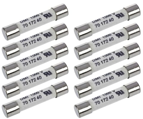kekaa 1000 V 500 MA 10 Stück 6,3 X 32 mm Tragbare Praktische Weiße Keramiksicherung für Multimeter