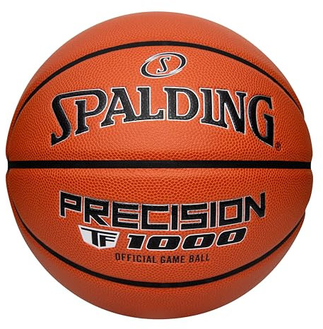 Spalding Precision TF-1000 Indoor-Spiel-Basketbälle, trockener Griff, Mikrofaser-Verbundstoff, gepolstert, High School genehmigt, Größe 6, 72,4 cm