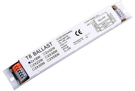 HPGHZNYNMK Casa Lampada Reattore Elettronico 2x18/30/58W T8 Reattore Fluorescente Lineare Zavorra(2x18W)