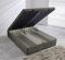 S&W DECORE Ottoman Storage Divan Bed Base Only Upholstered In Plush Velvet - No Mattress - 3FT Single, 4FT6 Double, 5FT Kingsize, 6FT Super King (Grey Plush, 3FT Single End Lift)