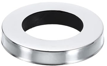 QUARKZMAN Bague de Base de Robinet, 2,13x1,26 (Od x Id) Rondelle en Acier Inoxydable Plaqué Électrolytique Fixations de Couvercle de Trou de Robinet pour Robinets de Salle de Bain, Argent