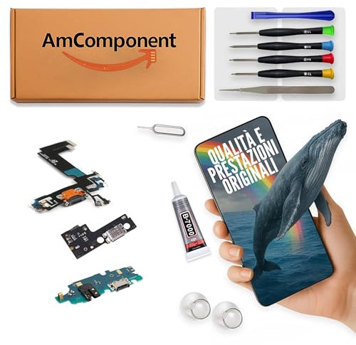 AmComponent - DOCK di ricambio per IPHONE 11 rosso CONNETTORE CARICA RICARICA USB FLAT FLEX MICROFONO | Componente di ricambio con prestazioni a lunga durata con il dispositivo