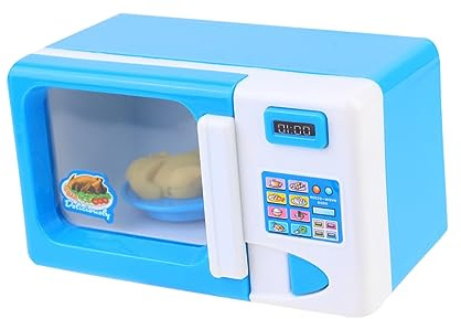 BESPORTBLE Mikrowellen Blau Mini Haushaltssimulation Spielset für Ab Jahren Kreatives Pretend Play Sicherer Kunststoff Pädagogisches für Jungen und Mädchen