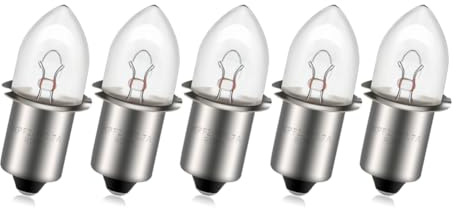 Ruiandsion 2.4V P13.5S Halogenlampe 5er-Pack, kleine Lampe für Modelle, Spielzeug, Flugzeugbeleuchtung, 360° warmweiß, keine Polarität