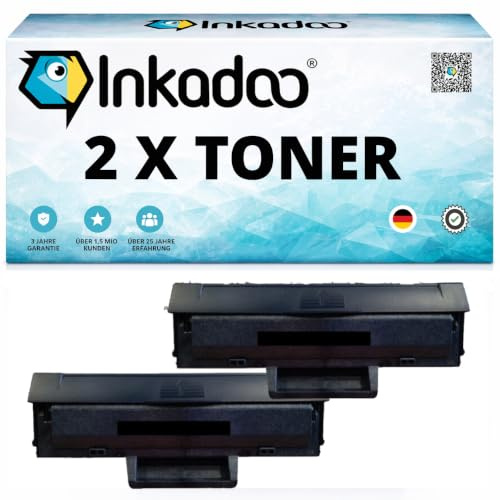 Inkadoo 106A kompatibel für HP 106A Toner W1106A für HP Laser 107a 107r 107w MFP 135a 135r 135w 135wg 137fnw 137fwg Schwarz, 2er-Pack