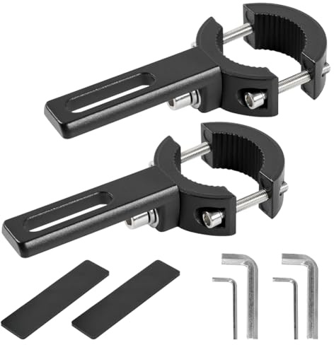 Aoreun Support Phare Moto, 2 pièces Supports de Fixation de Phare Antibrouillard 22-38mm, Réglable Support de Montage de Phare de Moto pour Feux Antibrouillard