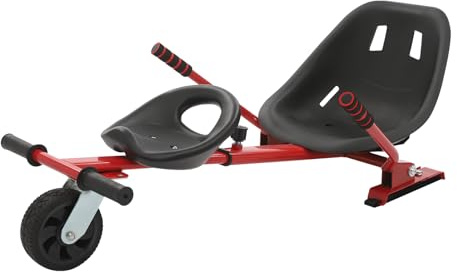 Hoverboard Sitz, Hoverboard mit Sitz verstellbarer, Doppel-Personen-Balance-Roller, Verstellbarer Balancier-Roller für 6,5-10 Zoll, Universal Gokart-Zubehör für Kinder und Erwachsene (Schwarz)