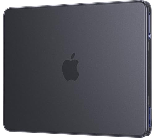 EooCoo for MacBook Neo Case 13 inch 2026 A18-Pro A3404 Frost Black | Translucent Plastic Hard Shell Compatible with Mac Neo 13 A3404, Fingerprint & Scratch Resistant, Keep Mac Colors