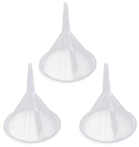 3PCS Entonnoir Transparent, Entonnoir Cuisine, Mini Entonnoirs en Plastique pour Transfert De Parfum Liquide Sable, pour Transfert Liquide De Poudre Huile Alimentaire