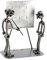 Steelman24 I Schraubenmännchen Lehrer Mit Schüler Mit Persönlicher Gravur I Made in Germany I Handarbeit I Geschenkidee I Stahlfigur I Metallfigur