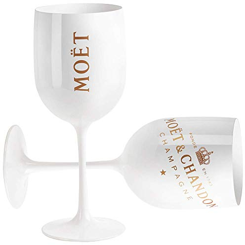 Moet et Chandon Verre à Champagne en Plastique (Blanc, 2)