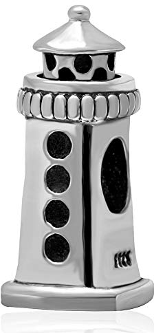 925er Sterlingsilber, Leuchtturm-Charm, Tower-Charm, Blei-Charm, Meer, Strand, Charm, Bau-Charm für Pandor-Charm-Armband