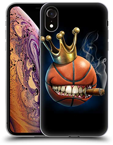 Head Case Designs Offizielle Tom Wood König des Basketball Monster Soft Gel Handyhülle Hülle kompatibel mit Apple iPhone XR