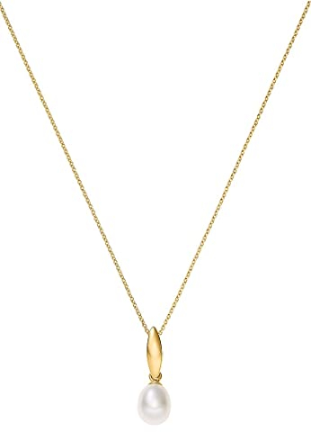 CHRIST Damen-Kette 375er Gelbgold Süßwasserperle One Size 87485331