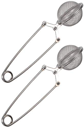 Xinlie Stainless Steel Tea Infuser - Silver Round Tea Ball Filter - 2 Pack