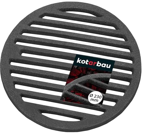 KOTARBAU® - Rejilla de Chimenea de Hierro Fundido (23 cm)