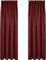 Deconovo Tende Oscuranti Camera da Letto 2 Pezzi, Termiche Isolanti, Tende Coprente e Moderne per Finestre Interni, 140x290 CM (Larghezza x Altezza), Rosso Scuro