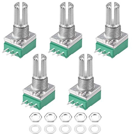 NO LOGO LSB-Potentiometer, 5pcs / Lot RV097NS Potentiometer B5K B10K B20K B50K B100K B500K Potentiometer 3Pin Shaft Mit Schalter Audio Sealing Potentiometer (Größe : 10K Ohm)