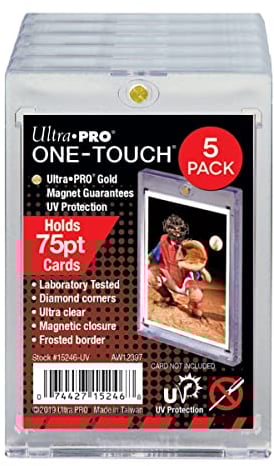 Ultra Pro ULP15246-UV One-Touch-UV 75pt Card Holder - 5 Piece