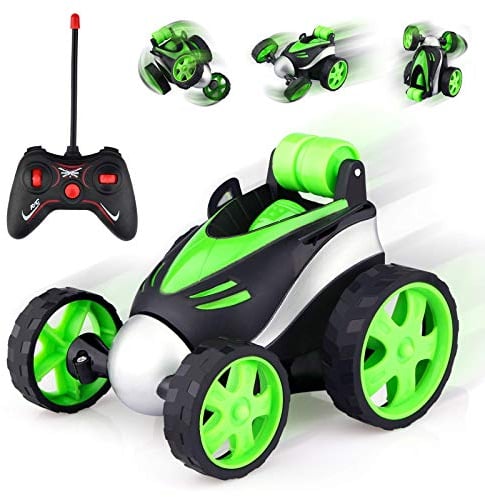 Baztoy Moto Télécommandée, Voiture Telecommandé Enfant 3 4 5 6 7 8 Ans Rotation à 360 Degrés RC Car Mini Voiture Jouet Cadeau Garçon Fille Jeux de Jardin Intérieur Extérieur