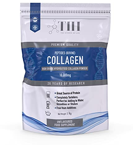 Hydrolysed Collagen Powder (Bovine) - High Protein Grass Fed Unflavoured Peptides- Collagen Supplements for Women | Gluten Free, Paleo & Keto Friendly (1KG)