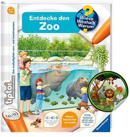 Ravensburger tiptoi ® Buch | Entdecke den Zoo + Kinder Tier-Sticker | Kinderbuch ab 4 Jahren