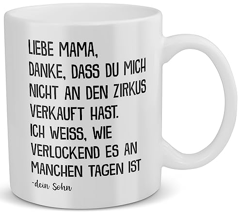 22Feels Mutter Sohn Tasse Mama Geschenk Muttertag für Mami Geburtstag Idee Mutti