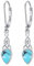 Damen Türkis hängend Ohrringe 925 Sterling Silber Türkis Keltische Knoten Ohrstecker Schmuck Geschenk für Frauen Mädchen