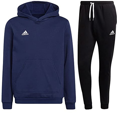 adidas Fußball Entrada 22 Jogginganzug Hoodie Jogginghose Herren dunkelblau schwarz Gr L