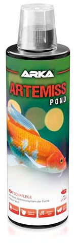 Fischpflege Teich 473 ml - Artemiss Unterstützung Immunsystem Vitalität | Gesundheitsbooster, auf Kräuterbasis, fördert Wohlbefinden, Fischgesundheit, biologisch, reduziert Stress, Koi & Teichfische