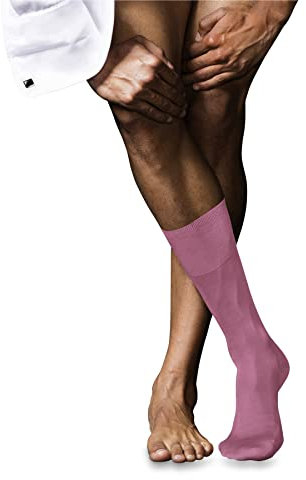 FALKE Herren Socken No. 9 M So Pure Fil d´Écosse Baumwolle einfarbig 1 Paar, Rot Rose 8680, 45-46