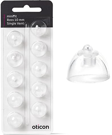 New - Oticon Single Bass miniFit Domes 10mm