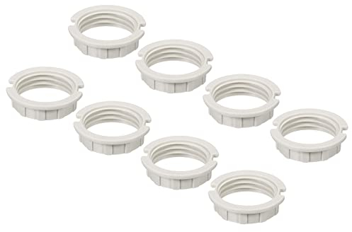 sourcing map G9 Steckdose Lampe M20 Halterung Ersatzring für Leuchten Weiß Paket von 8