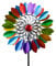 Buntes Windrad für den Garten aus Metall Windspiel Windmühle 126 cm