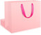 EUSOAR Geschenktasche Pink - 250gsm Geschenktüten Pink- 10 stück M 27x8x21 cm Papiertüten mit Henkel Rosa Gift Bags- Geschenk Tasche Einfarbig Mittelgroß- Papiertragetaschen mit Griff