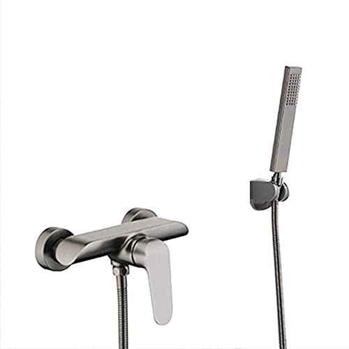 Bathroom Mixer Taps with Shower Attachment Bath/Bath/Shower Mixer Tap Wall Mounted Set for Cold and Hot Bath Mixer Taps - Golden-B