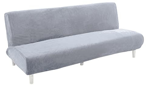 Rosnek Samt Sofabezug Ohne Armlehnen,Dicke Sofa überzug 3 Sitzer Cuddly Sofabezug Futonbezug,Stretch Couch überzug für Klappsofa,Schlafsofa,Sofabett,Sofa Bettbezüge