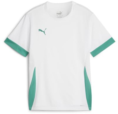 Puma Unisex Teamgoal Matchday Jr Fußballtrikot, Puma White-Sport Green-Sport Green, 152 EU