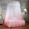 GroßE Romantische Moskitonetz, Kuppel Spitze Farbverlauf Prinzessin Bett Baldachin zum Single zu King Size Betten Ideal für Schlafzimmer Dekorativ (Rosa)