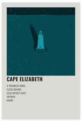 Alternatives minimalistisches Poster Noah Kahan – Cape Elizabeth Leinwand Poster Schlafzimmer Dekor Sport Landschaft Büro Zimmer Dekor Geschenk ungerahmt 30 x 45 cm
